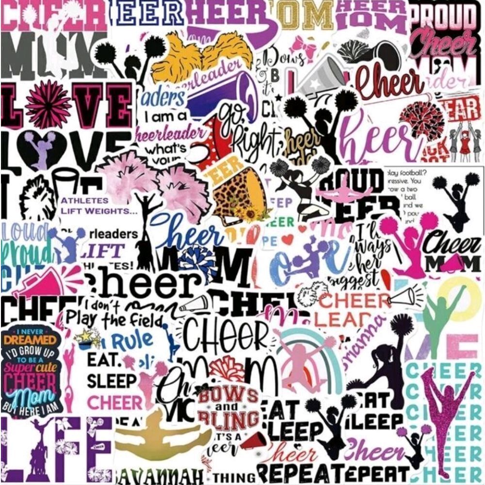 Cheerleader Cheer Stickers - Picture 1 of 5